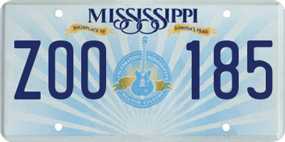 MS license plate ZOO185