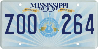 MS license plate ZOO264