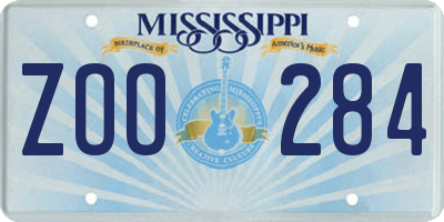 MS license plate ZOO284