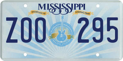 MS license plate ZOO295