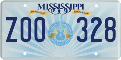 MS license plate ZOO328