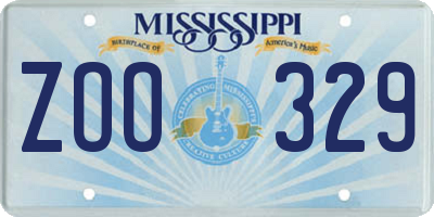 MS license plate ZOO329