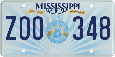 MS license plate ZOO348