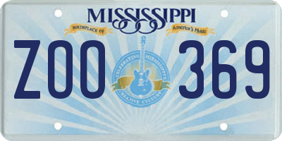 MS license plate ZOO369