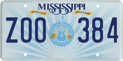 MS license plate ZOO384