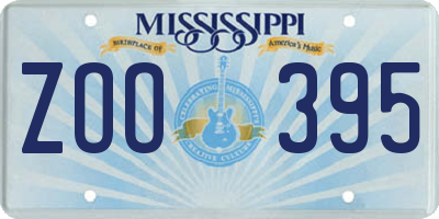 MS license plate ZOO395