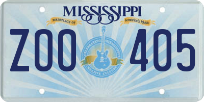 MS license plate ZOO405