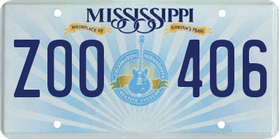 MS license plate ZOO406