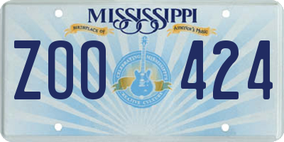 MS license plate ZOO424