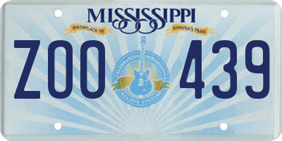 MS license plate ZOO439