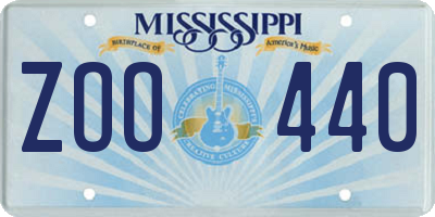 MS license plate ZOO440