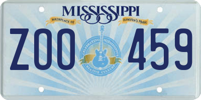 MS license plate ZOO459