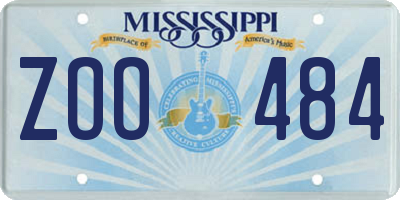 MS license plate ZOO484