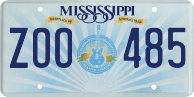 MS license plate ZOO485