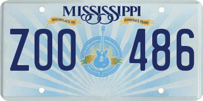 MS license plate ZOO486