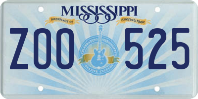 MS license plate ZOO525