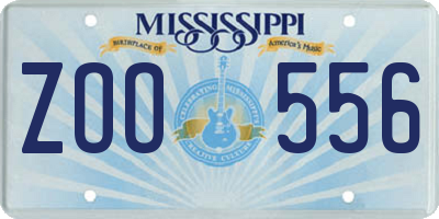 MS license plate ZOO556