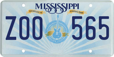 MS license plate ZOO565