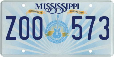 MS license plate ZOO573