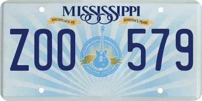 MS license plate ZOO579