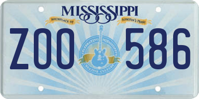 MS license plate ZOO586