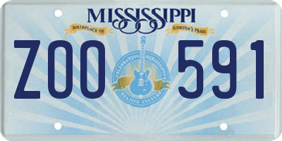 MS license plate ZOO591