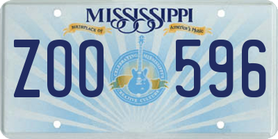 MS license plate ZOO596