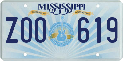 MS license plate ZOO619