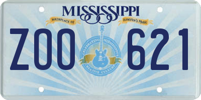 MS license plate ZOO621