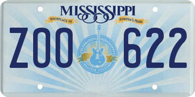MS license plate ZOO622