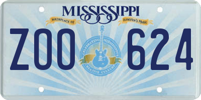 MS license plate ZOO624