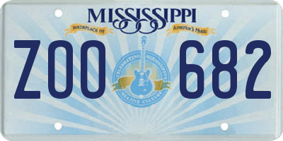 MS license plate ZOO682