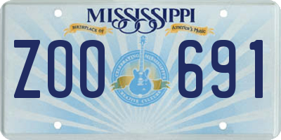 MS license plate ZOO691