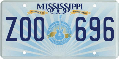 MS license plate ZOO696