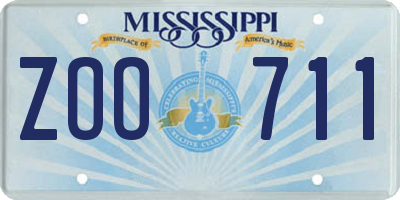 MS license plate ZOO711