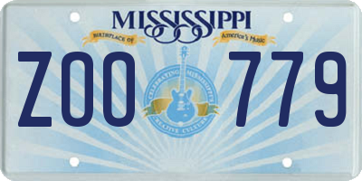 MS license plate ZOO779