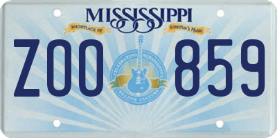 MS license plate ZOO859