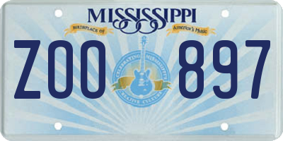 MS license plate ZOO897