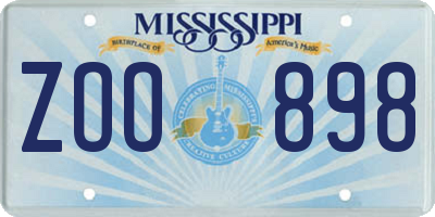 MS license plate ZOO898