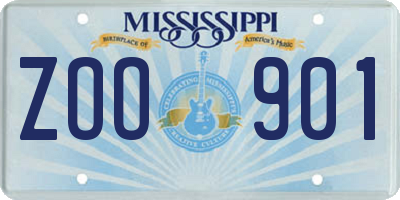 MS license plate ZOO901