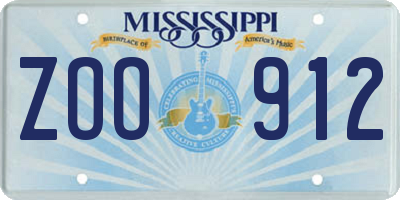 MS license plate ZOO912