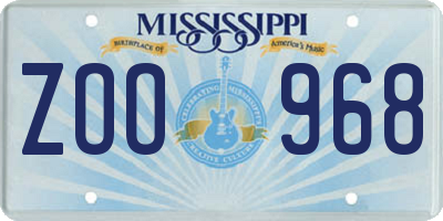 MS license plate ZOO968
