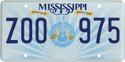 MS license plate ZOO975