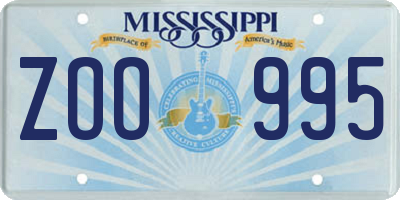 MS license plate ZOO995