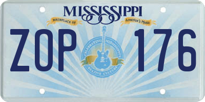 MS license plate ZOP176
