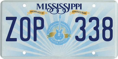 MS license plate ZOP338