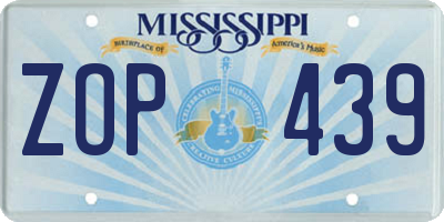 MS license plate ZOP439