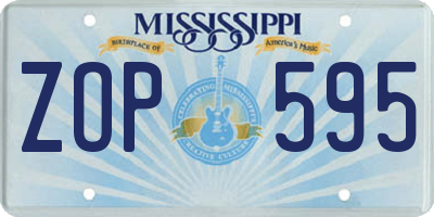 MS license plate ZOP595