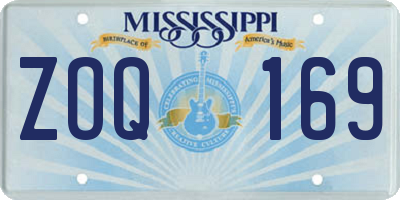 MS license plate ZOQ169