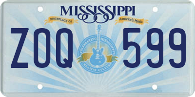 MS license plate ZOQ599